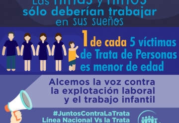 WE CALL UPON PEOPLE TO REPORT CASES OF CHILD EXPLOITATION AND CHILD LABOR